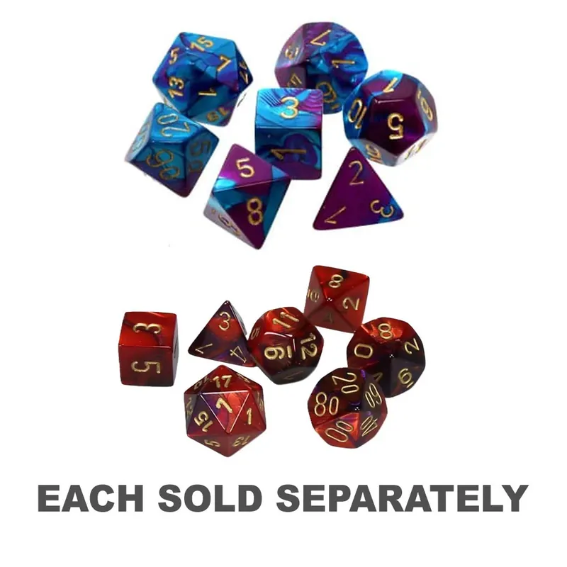 Chessex Gemini Purple Mini-Polyhedral 7-Die Set | Outlet