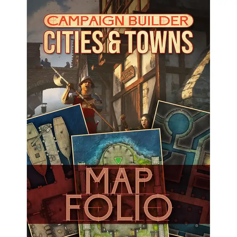 Kobold Press Campaign Builder Cities and Towns Map Folio | Sista chansen