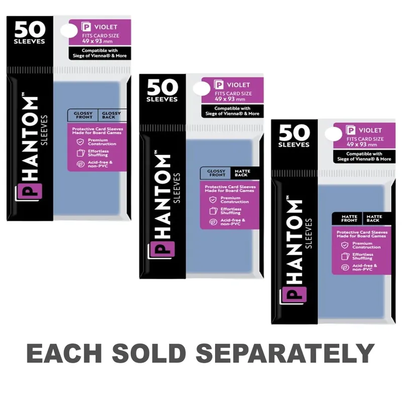 Violet Phantom ärmar 50st (49x93mm) - Premiumkvalitet
