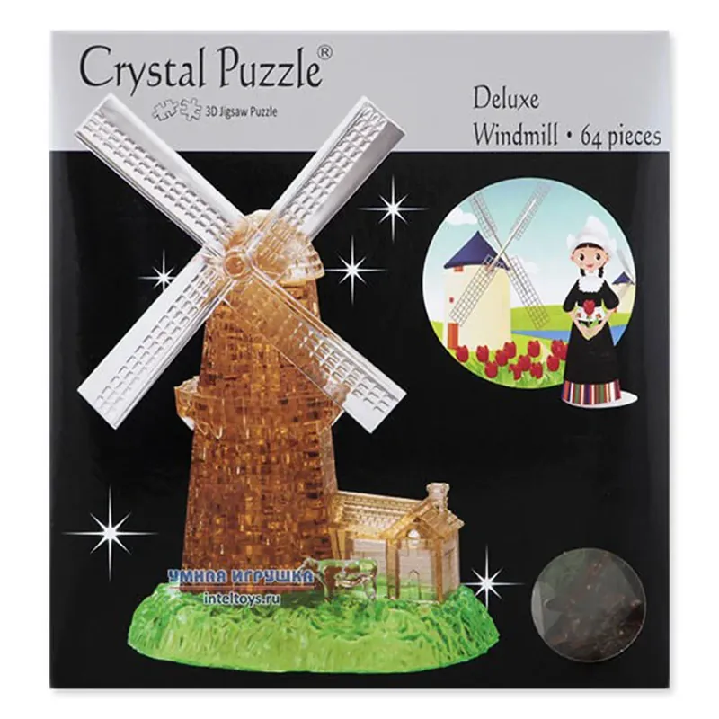 3D Crystal Puzzle Windmill - Mycket populär