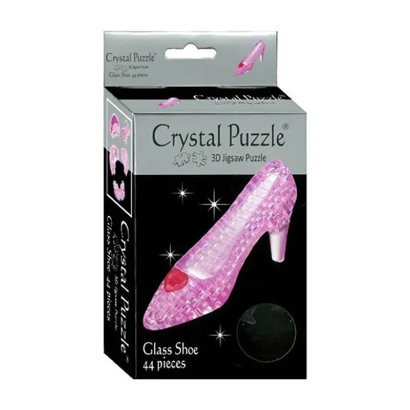 Professionell kvalitet - 3D Crystal Puzzle Pink Shoe