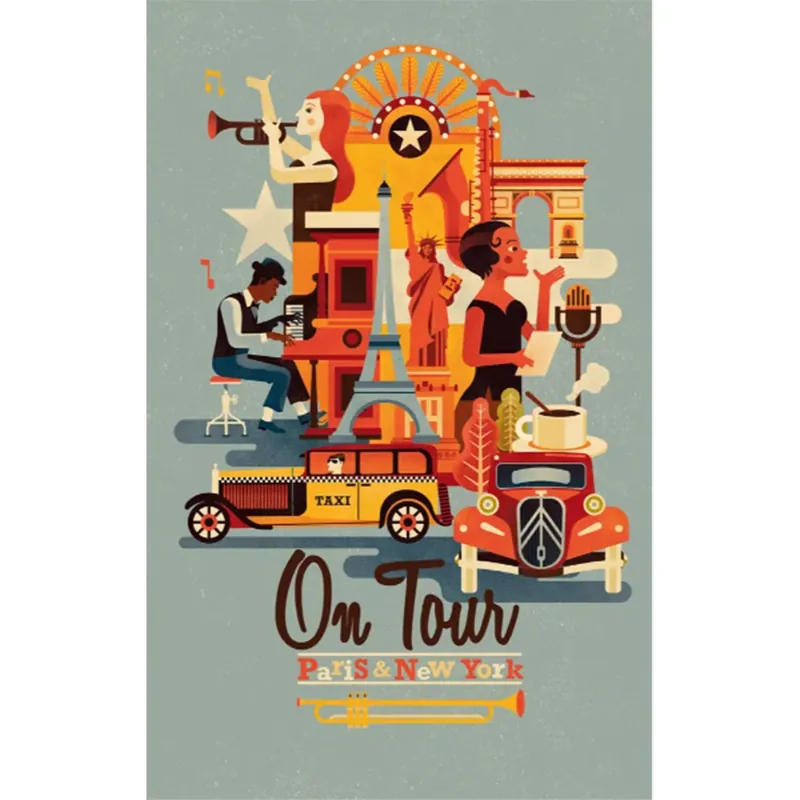 Handla säkert | På Tour Board Game (Paris och New York)