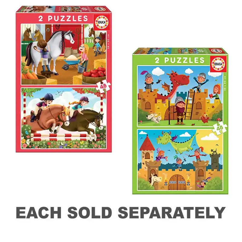 Educa Puzzle Collection 2 uppsättningar med 48 st - Kanonpris