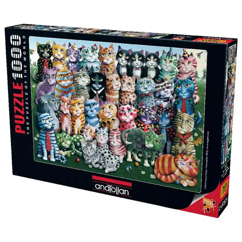 Toppkvalitet | Anatolian Cat Family Reunion Jigsaw Puzzle 1000pcs