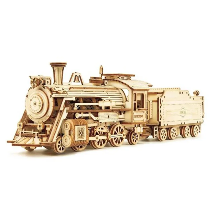 Extra rabatt - Robotime Express Train Wood 3D Puzzle Kit 1 40 Skala