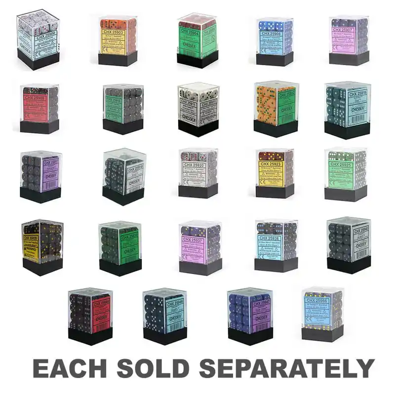 D6 DICE Speckled 12mm (36 DICE) - Nyhet hos oss