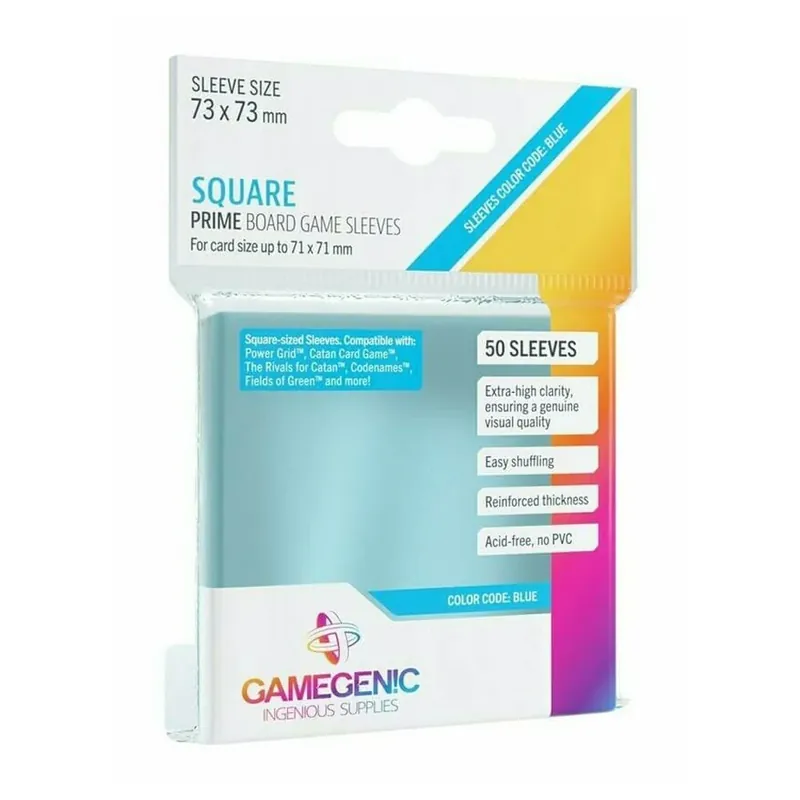 Gamegenic Prime Sleeves Square -storlek (73mmx73mm 50/Pack) | Expressleverans