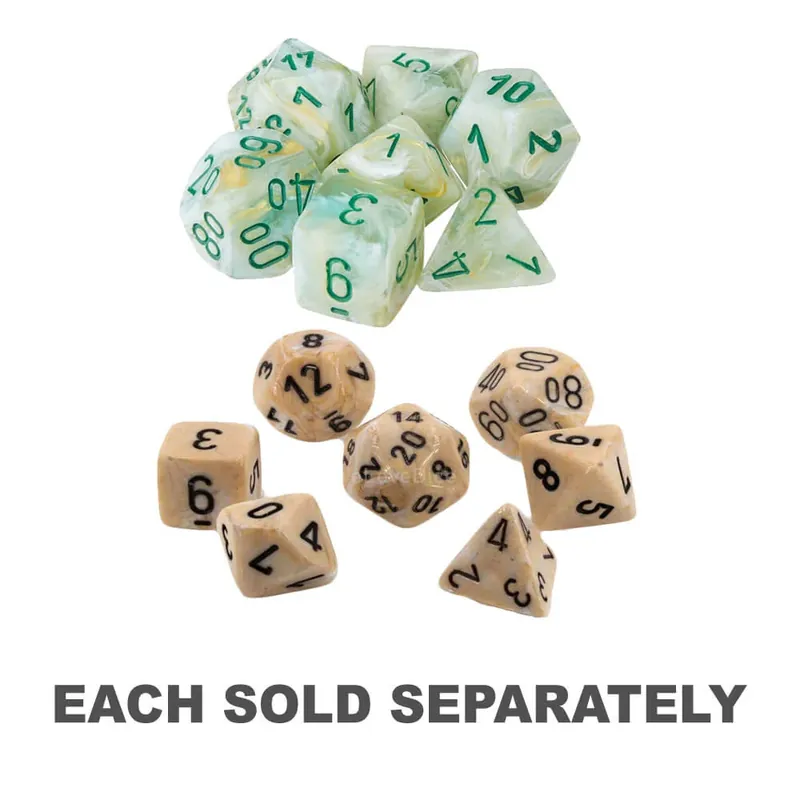 Rea | Chessex polyhedral 7-die marmoruppsättning