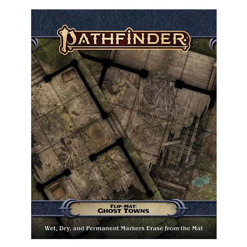 Kundfavorit - Pathfinder tillbehör Ghost Towns Flip Mat