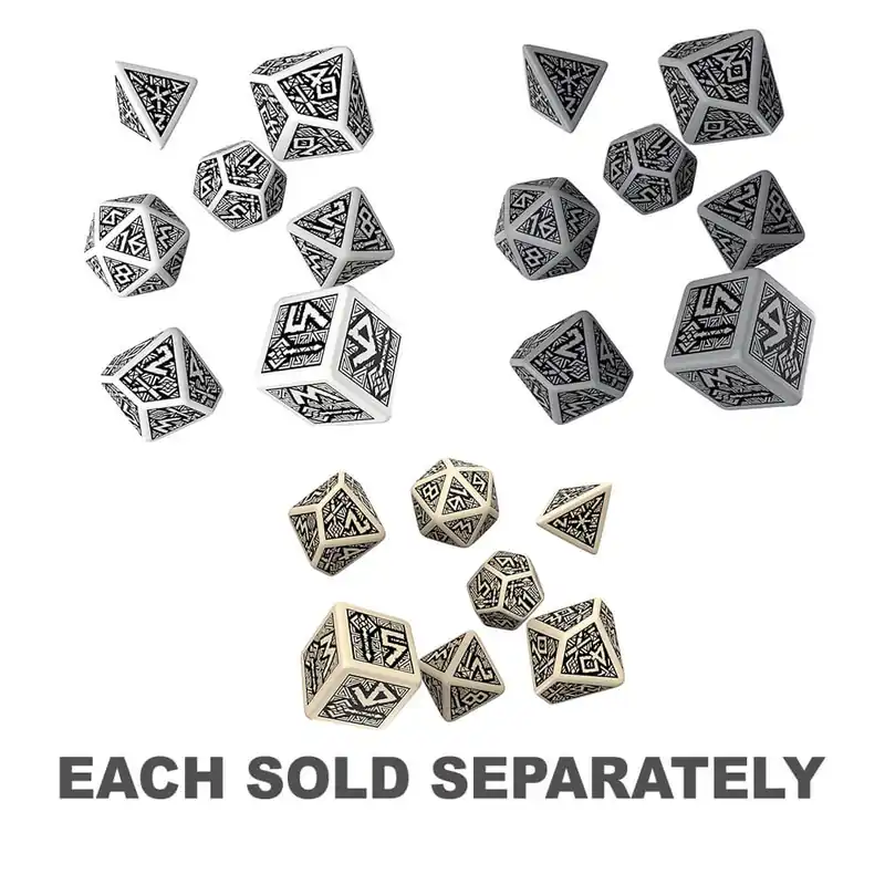 Q Workshop Dwarven Dice Set av 7 - Reapris