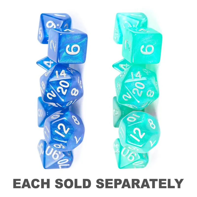 Begränsat lager | MDG STARDUST Akryl 16mm Poly Dice Set