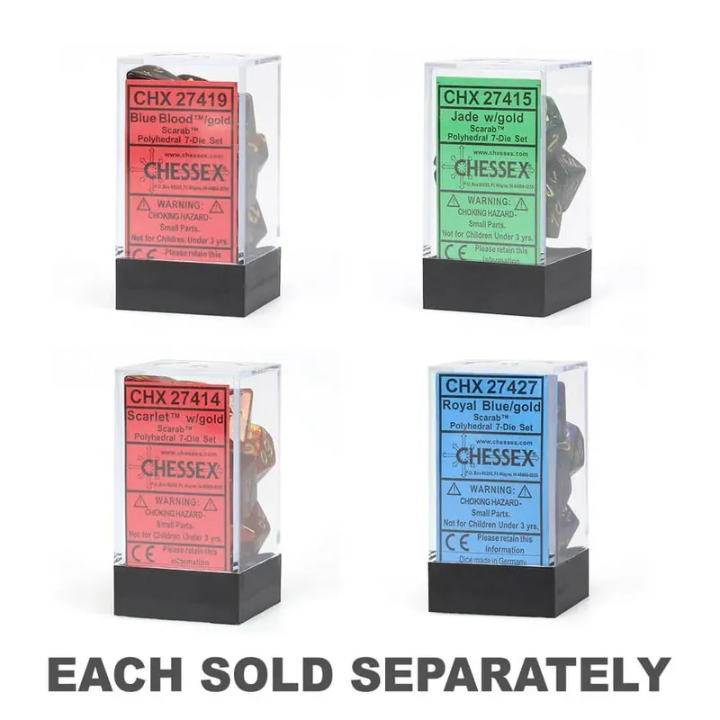 D7 Die Set Dice Scarab Polyhedral (7 DICE) | Nyhet hos oss