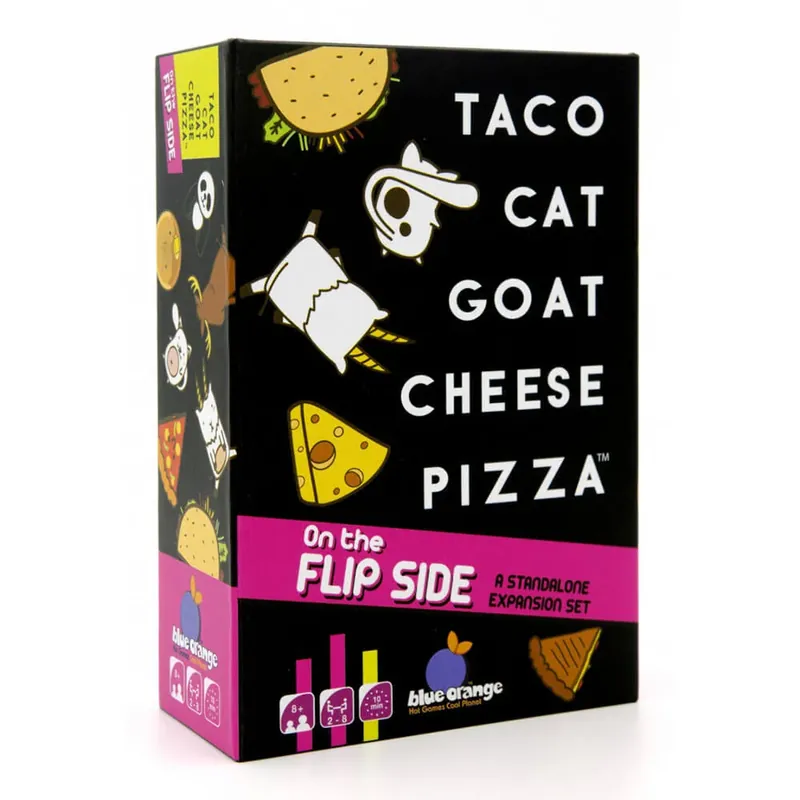 Endast denna vecka - Taco Cat Goat Cheese Pizza på baksidan kortspel