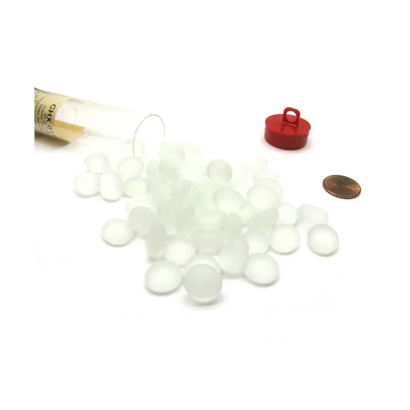 Gaming Stones Crystal Clear Frosted Glass Stones 4 "Tube | Försäljningssuccé