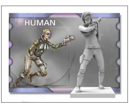Battlestations Human Crew (Female) (4) - Extra rabatt