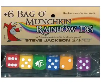 Fyndpris | Munchkin Bag o Munchkin Rainbow D6 (6 st)