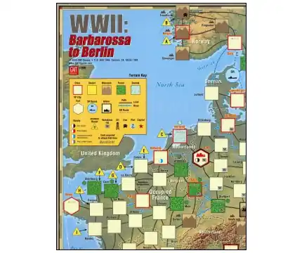 Outlet | World War 2 Barbarossa to Berlin - Mounted Map (Exp.)
