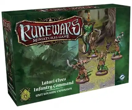 Runewars Miniatures Game Latari Elves Infantry Command - Unit Upgrade Expansion (Exp.) | Beställ online