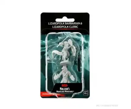 Precis inkommet | D&D Nolzur‘s Marvelous Miniatures Lizardfolk Barbarian & Lizardfolk Cleric (Unpainted)