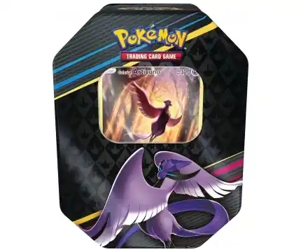 Finns i lager | Pokémon TCG Crown Zenith 4-Booster Tin (Galarian Zapdos, Articuno or Moltres)