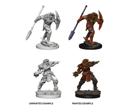 Nedsatt pris | D&D Nolzur‘s Marvelous Miniatures Male Dragonborn Fighter w. Spear (Unpainted)