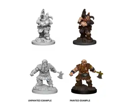 Premiumkvalitet - D&D Nolzur‘s Marvelous Miniatures Male Dwarf Barbarian (Unpainted)