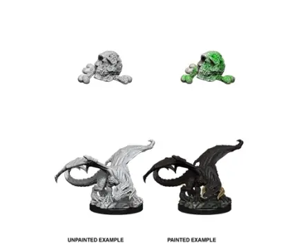 D&D Nolzur‘s Marvelous Miniatures Black Dragon Wyrmling (Unpainted) | Fabrikspris