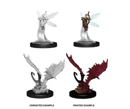 Kundfavorit - D&D Nolzur‘s Marvelous Miniatures Sprite & Pseudodragon (Unpainted)