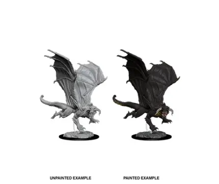 D&D Nolzur‘s Marvelous Miniatures Young Black Dragon (Unpainted) - Spara nu