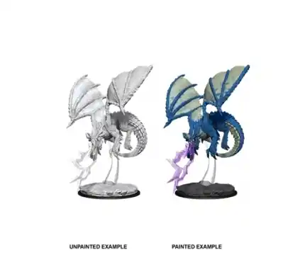 D&D Nolzur‘s Marvelous Miniatures Young Blue Dragon (Unpainted) | Efterfrågad