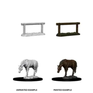 Topprodukt - D&D Nolzur‘s Marvelous Miniatures Horse & Hitch (Unpainted)