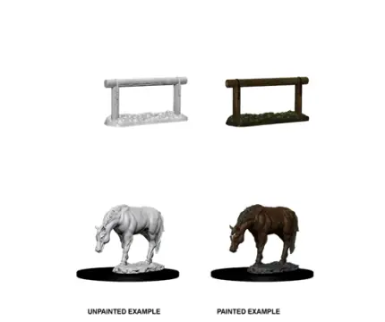 Topprodukt - D&D Nolzur‘s Marvelous Miniatures Horse & Hitch (Unpainted)