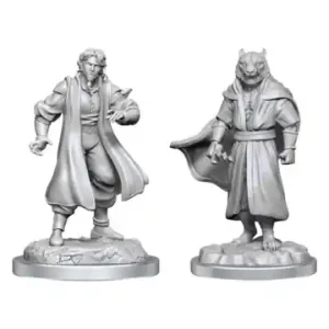 Critical Role Miniatures Human Sorcerer (Male) & Tiger Demon (Unpainted) | Klar att skickas